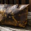 Accessories Aurelius Leather | Lucia Antique Brown Hard Wax Tote Bag