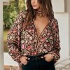 Clothing & Accessories Spell | Spell-Impala Lily Tie Blouse-Night Blossom