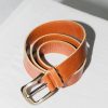 Accessories Hobo and Hatch | Hobo And Hatch-Classic Belt-Chestnut