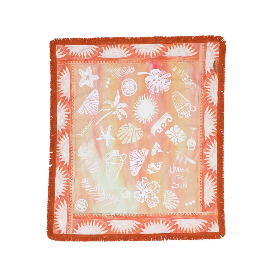 Lifestyle Wandering Folk | Wandering Folk Picnic Rug-Sol-Tangerine